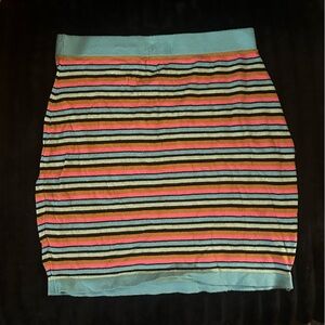 colorful striped crop top and skirt